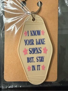 Funny Retro Motel Style Keychain